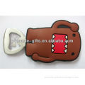3d rubber pvc with metal bottle opener